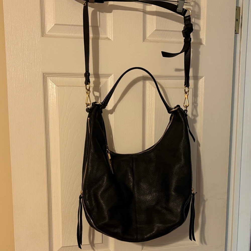 Vince Camuto Black Leather Hobo Bag - Picture 4 of 5